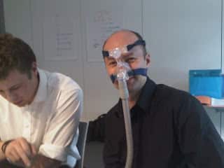 Adrian wearing CPAP Adrian wearing CPAP