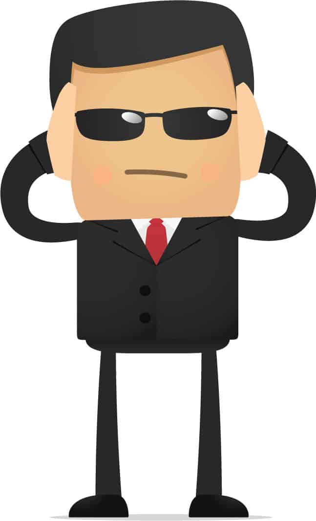Man covering his ears