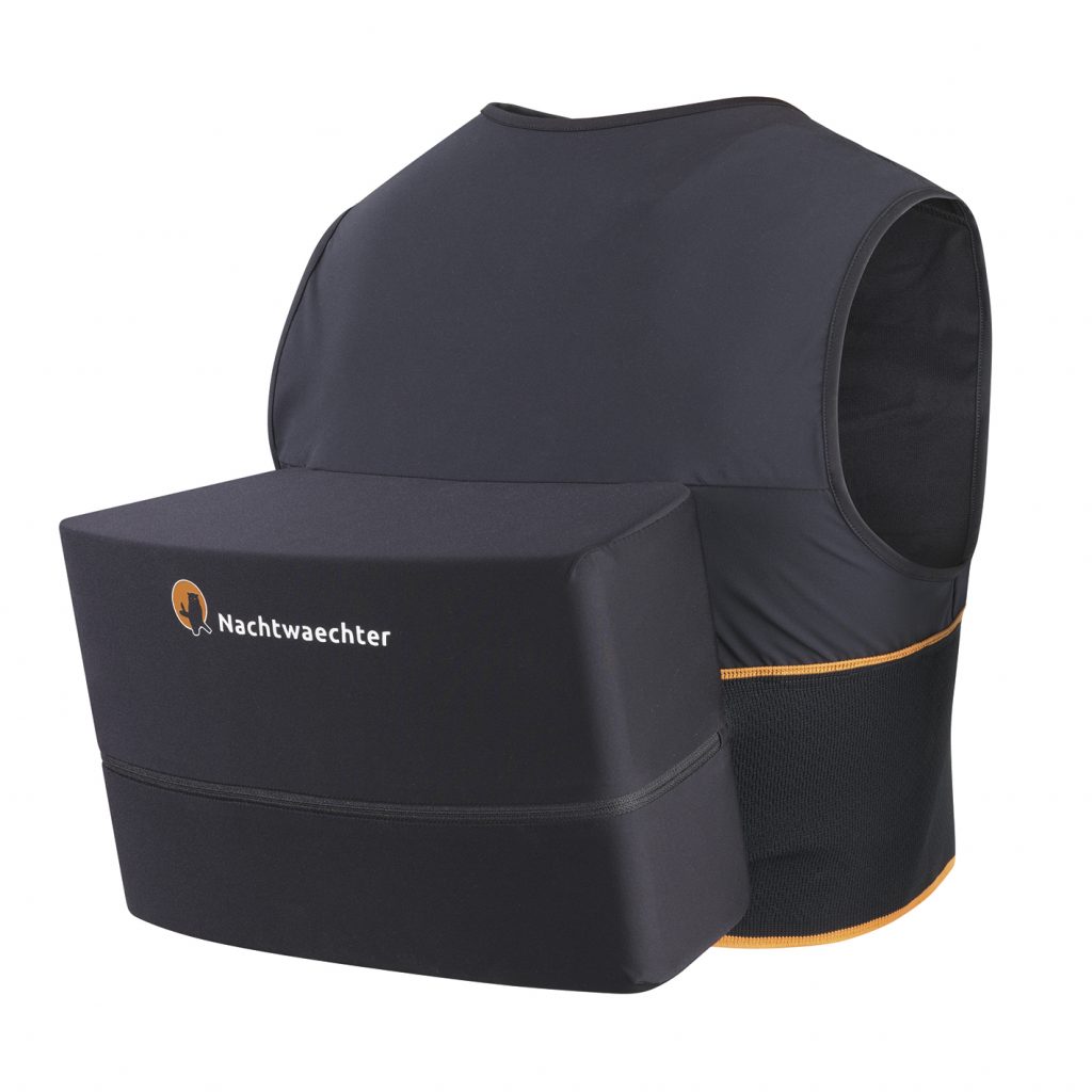 Nachtwaechter positional therapy vest to stop you sleeping and snoring on your back.